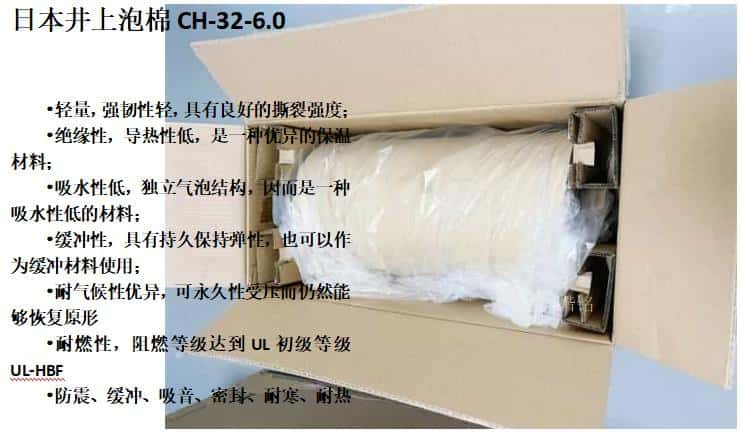 日本井上聚氨酯泡棉CH-32-6.0厚度模切沖型-500MM*20M