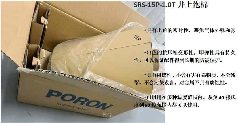 日本井上聚氨酯泡棉SRS-15P-1.0T厚度模切沖型-500MM*50M